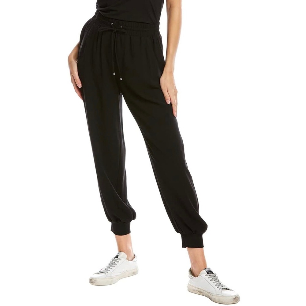Fashion Union Black Tuxedo Stripe Jogger Pants Elastic Waist Drawstring Small